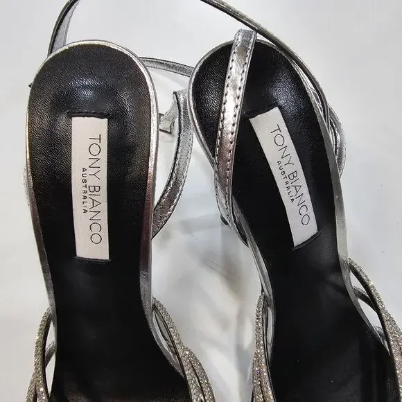 Tony Bianco Kyla Sandal in Silver Foil
